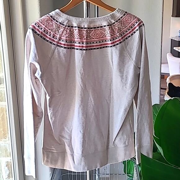 Women's Luck‎ Brand Sweatshirt  Embroidered and Beaded Aztec Design Size Medium - Picture 6 of 6